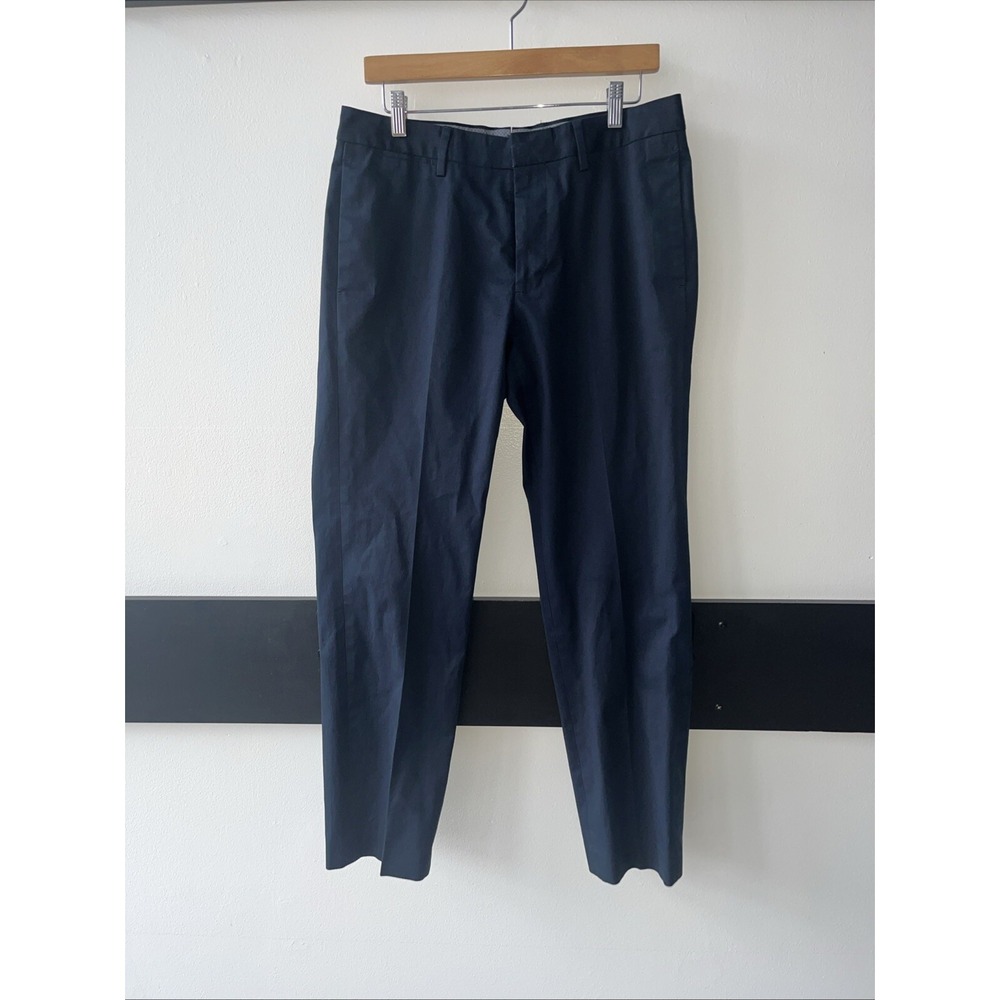 Bonobos Manteco Made In Italy Navy Blue Cotton, Slim Pants. Size 32/30